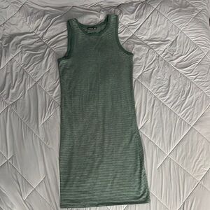 Cotton On Forest Green & White Striped Tank Dress